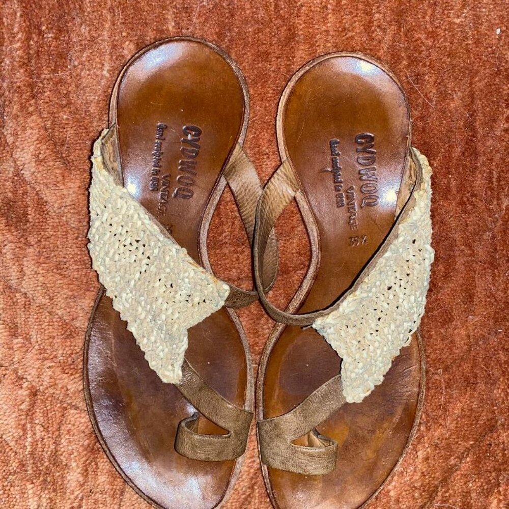 Cydwoq Leather/Suede Sandal Unique Boho REAL photos NOT AI
